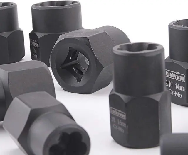 Alt view image 7 of 7 - Luckyway 13-Piece Impact Bolt & Nut Remover Set, Nut Extractor Socket, Bolt Remover Tool Set