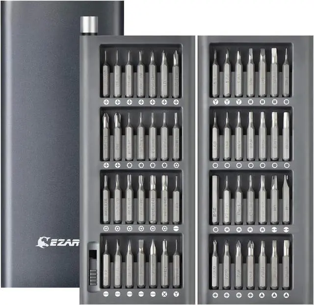 Main image of EZARC Precision Screwdriver Set, 57 in 1 Magnetic Driver Bit, Pocket Screwdriver Tool with Aluminum Case Repair Kit for Electronics, Smartphone, Watch, Tablet, PC, MacBook