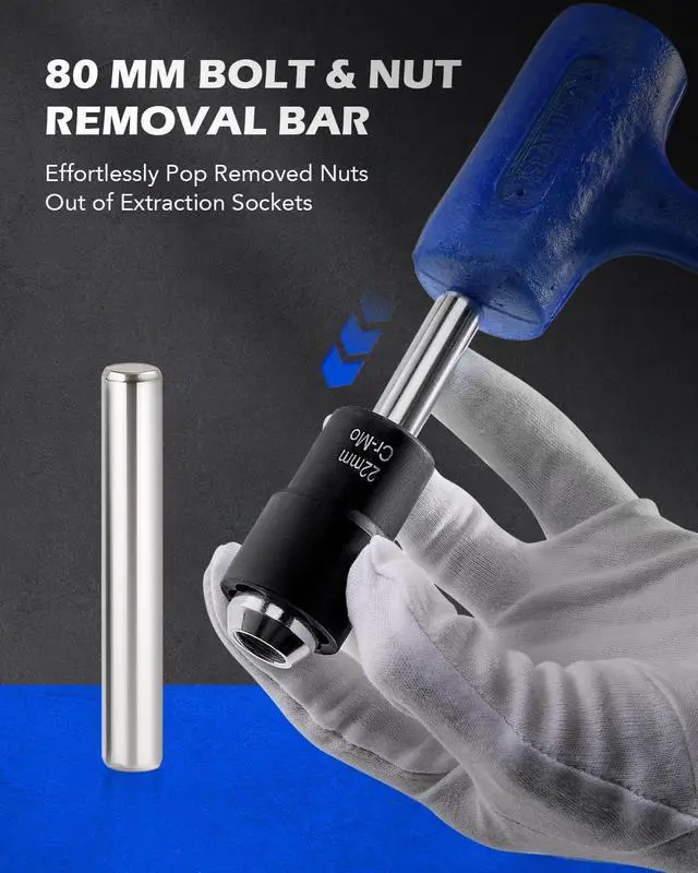 Alt view image 7 of 7 - Orion Motor Tech Twist Socket Tool Set, 1/2" Drive 5pc Nut and Bolt Extractor Set, Rounded Bolt & Stripped Lug Nut Remover Tool Kit