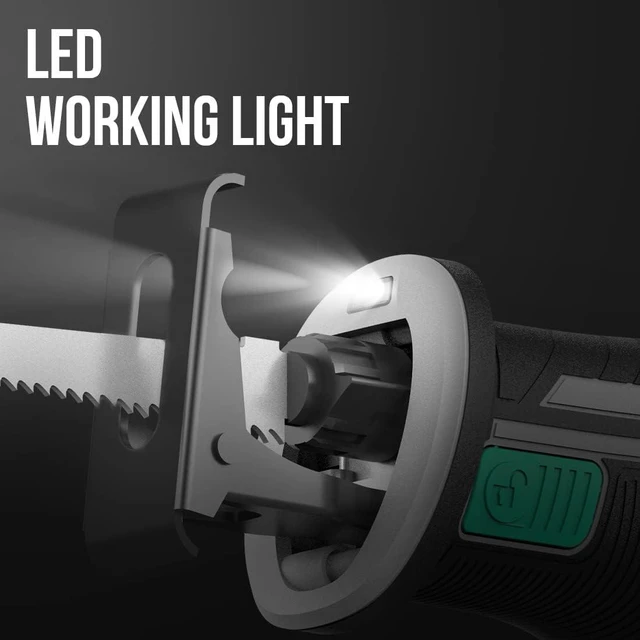 Alt view image 6 of 7 - Litheli Reciprocating Saw Cordless, Powerful Hand Saw Kit with 20V 4.0 Ah Battery & Fast Charger, 0-3000 SPM with Tool-Free Blades Change, Lightweight for Wood & Metal Cutting.