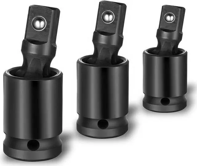 SHOWMEMY Universal Joint-Socket, Impact Swivel Socket Set, 3-Piece