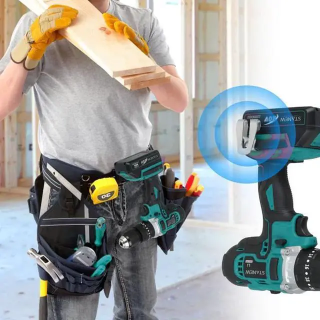 Alt view image 5 of 7 - STANEW Cordless Hammer Drill Driver Set, Hammer Drill with 2 20V 2.0Ah Li-ion Battery, 1/2" Metal Keyless Chuck 2 Variable Speed 20+3 Torque Setting and Plastic Carrying Case