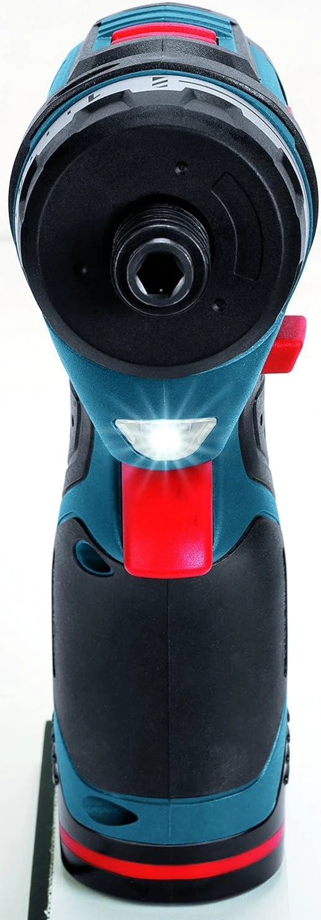 Alt view image 4 of 7 - Bosch PS21-2A 12V Max 2-Speed Pocket Driver Kit with 2 Batteries, Charger and Case, Blue