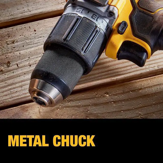 Alt view image 3 of 7 - DEWALT 20V MAX* XR® Brushless Cordless 1/2 in. Hammer Drill/Driver Kit (DCD805D2), Yellow