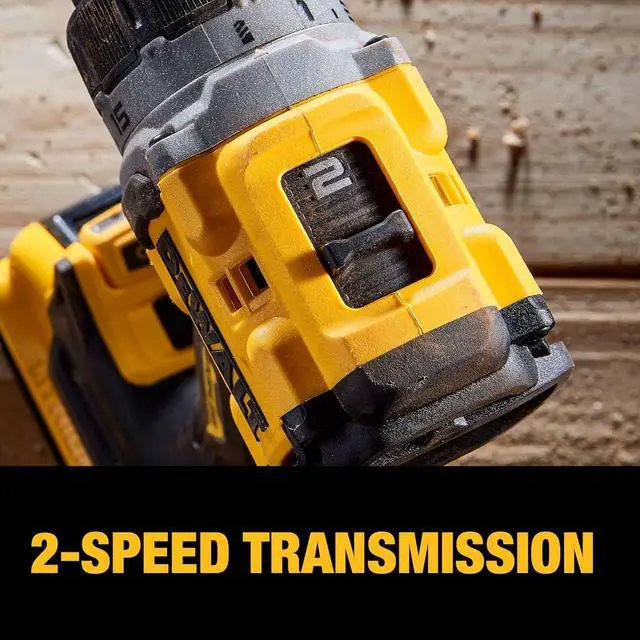 Alt view image 6 of 7 - DEWALT 20V MAX* XR® Brushless Cordless 1/2 in. Hammer Drill/Driver Kit (DCD805D2), Yellow