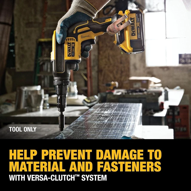 Alt view image 3 of 7 - DEWALT 20V MAX XR Screw Gun, Versa-Clutch, Adjustable Torque, Tool Only (DCF622B)