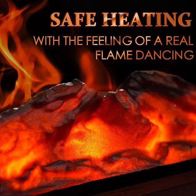 Alt view image 3 of 6 - DONYER POWER Mini Electric Fireplace 1500W Tabletop Fireplace Heater Protable, Wood Fram