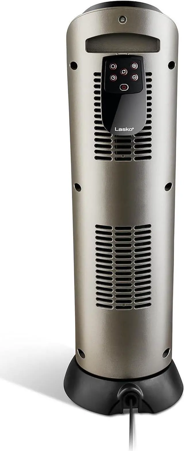Alt view image 7 of 7 - Lasko Oscillating Ceramic Tower Space Heater for Home with Adjustable Thermostat, Timer and Remote Control, 22.5 Inches, Grey/Black, 1500W, 751320