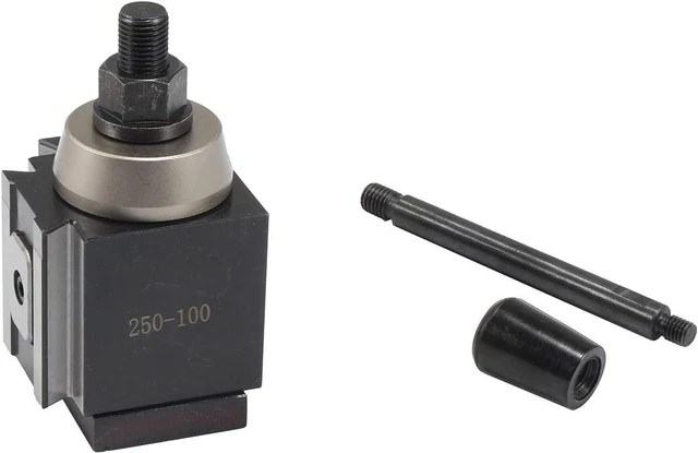 Alt view image 7 of 7 - sthus AXA Size 250-100 Set Piston Type Quick Change Tool Post Set for Lathe 6-12" USA