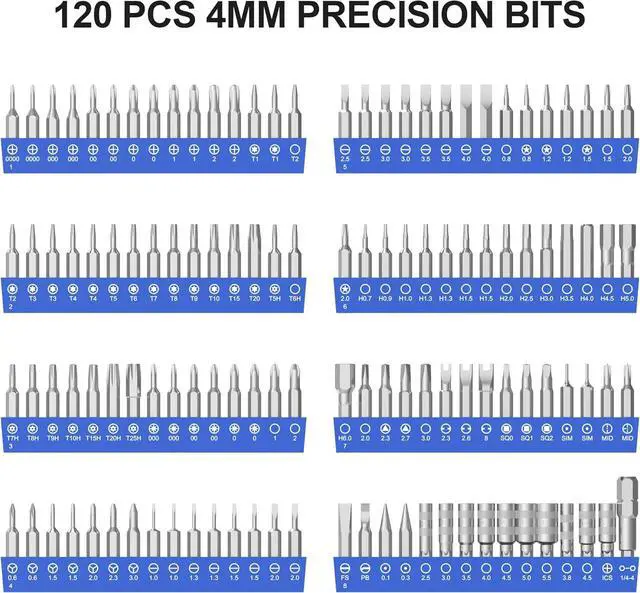 Alt view image 2 of 7 - 142 in 1 Precision Computer Screwdriver Kit Electronics Screwdriver with 120 Bits Magnetic Repair Tool Kit Mini Screwdriver Set for iPhone MacBook Laptop PC Tablet PS4 Watch Glasses