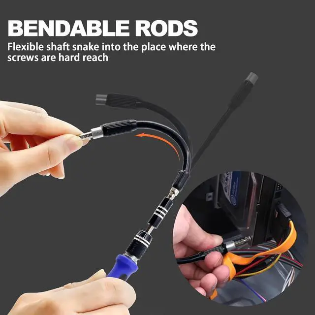 Alt view image 4 of 7 - 142 in 1 Precision Computer Screwdriver Kit Electronics Screwdriver with 120 Bits Magnetic Repair Tool Kit Mini Screwdriver Set for iPhone MacBook Laptop PC Tablet PS4 Watch Glasses