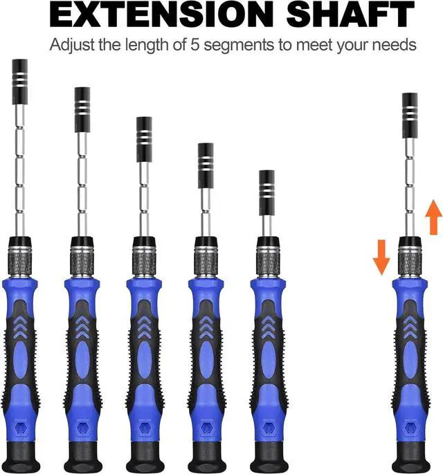 Alt view image 5 of 7 - 142 in 1 Precision Computer Screwdriver Kit Electronics Screwdriver with 120 Bits Magnetic Repair Tool Kit Mini Screwdriver Set for iPhone MacBook Laptop PC Tablet PS4 Watch Glasses