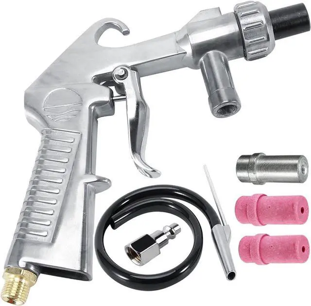 Main image of Jewboer Sandblaster Sand Blaster Gun Kit for Abrasive Media Blaster Sandblasting Cabinet with Hose Nozzles Tip