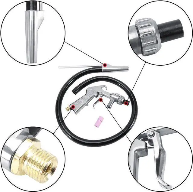 Alt view image 4 of 7 - Jewboer Sandblaster Sand Blaster Gun Kit for Abrasive Media Blaster Sandblasting Cabinet with Hose Nozzles Tip