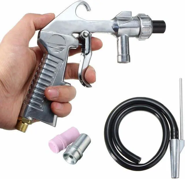 Alt view image 7 of 7 - Jewboer Sandblaster Sand Blaster Gun Kit for Abrasive Media Blaster Sandblasting Cabinet with Hose Nozzles Tip