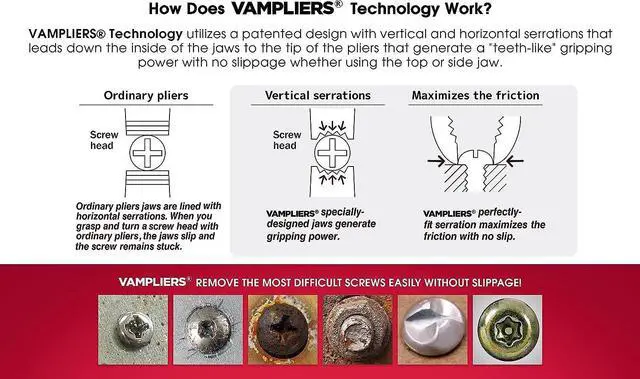 Alt view image 6 of 7 - 2-Piece Stripped Screw Extractor Pliers Set. Made in Japan. 8" Heavy Duty Linesman Plier + 6.25" Multipurpose Screw Removal Pliers. High Carbon Steel.
