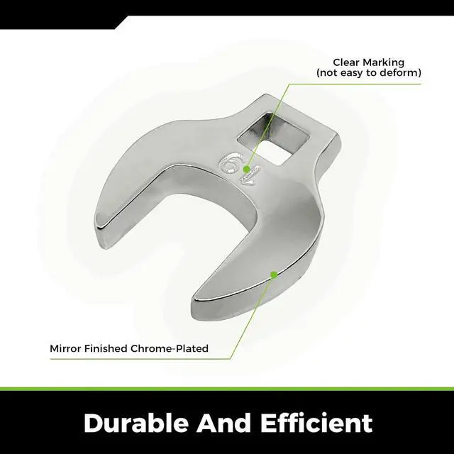 Alt view image 3 of 7 - Der Erwachte 10-Piece 3/8" Drive Crowfoot Wrench Set, Open End Wrench Set, Metric, Size Covers 10-19mm, CR-V Steel, Tools for Mechanics, Access Fasteners in Tight Spaceswith Zipper Bag