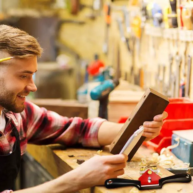 Alt view image 6 of 7 - 6 Pieces Adjustable Spokeshave Set 1 Piece Adjustable Spokeshave with Flat Base and 5 Pieces Metal Blade, Metal Blade Wood Working Hand Tool Nice for Wood Craft, Wood Carver Working (9 Inch)