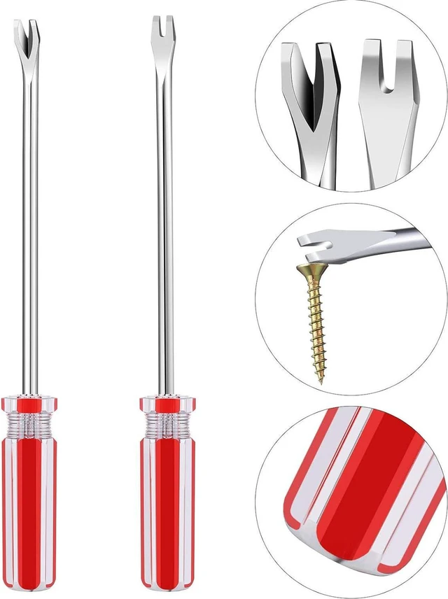 Alt view image 3 of 7 - 3 Packs Nail Puller Nail Remover Tool Nippers Tack Puller End Cutting Pliers Set 7 Inch Nail Nippers Pliers with 6 Inch Bendable U Tip, V Tip Tack Puller to Remove Nails Jewelry Wire Cutter