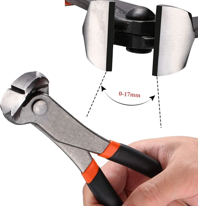 Alt view image 5 of 7 - 3 Packs Nail Puller Nail Remover Tool Nippers Tack Puller End Cutting Pliers Set 7 Inch Nail Nippers Pliers with 6 Inch Bendable U Tip, V Tip Tack Puller to Remove Nails Jewelry Wire Cutter