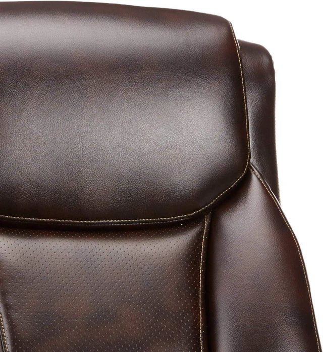 Alt view image 6 of 6 - Amazon Basics Big & Tall Executive Office Desk Chair - Adjustable with Armrest, 350-Pound Capacity - Black with Pewter Finish