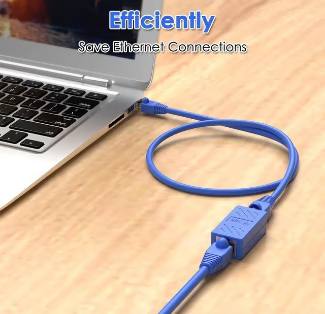 Alt view image 5 of 7 - RJ45 Coupler Ethernet Extension Connector, Cat7 Cat6 Cat5e Ethernet Coupler Female to Female(Blue 5 Pack)