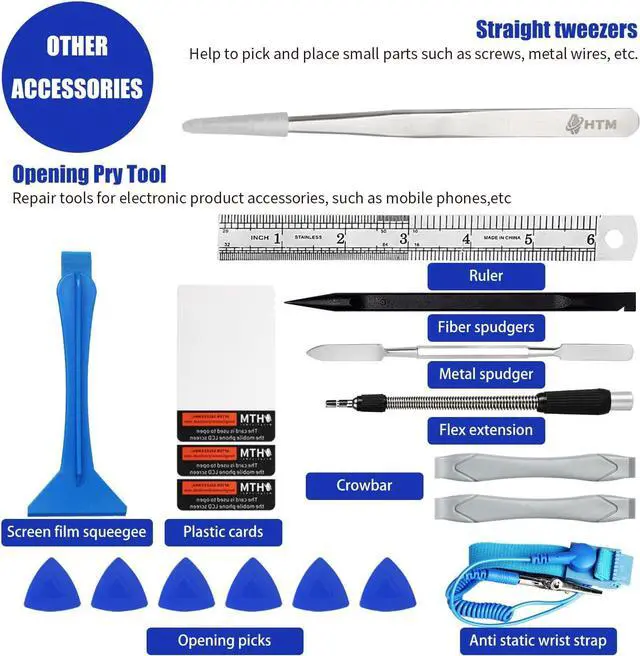 Alt view image 4 of 6 - HengTianMei 142 in 1 Precision Screwdriver Set Professional Magnetic Repair Tool Kit for Computer, Laptop, Xbox, Macbook, Game Console (H1128)