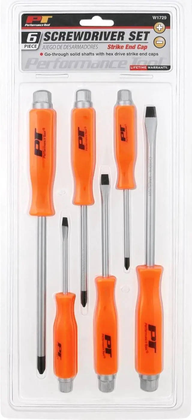 Alt view image 2 of 2 - Performance Tool W1729 Strike Cap Screwdriver Set, 6 Piece