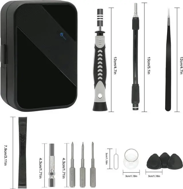 Alt view image 3 of 7 - Precision Screwdriver Set 130 in 1 Electronics Magnetic Screwdriver Set with 120 bits Repair Tool Kit for Computer PC Laptop Phone Mac Tablet Home DIY Game Consoles Glasses Watch