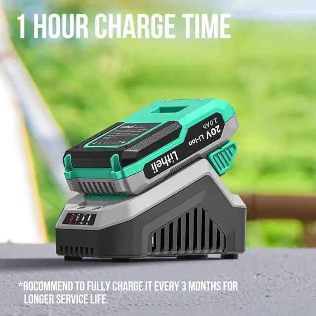 Alt view image 6 of 7 - Litheli Cordless Impact Wrench 20V, 1/2 inch Power Wrench with 2.0Ah Li-ion Battery  Fast Charger, 320 ft-lb Torque 3832 in-Lbs, Compact Electric Wrench Set for Home Car