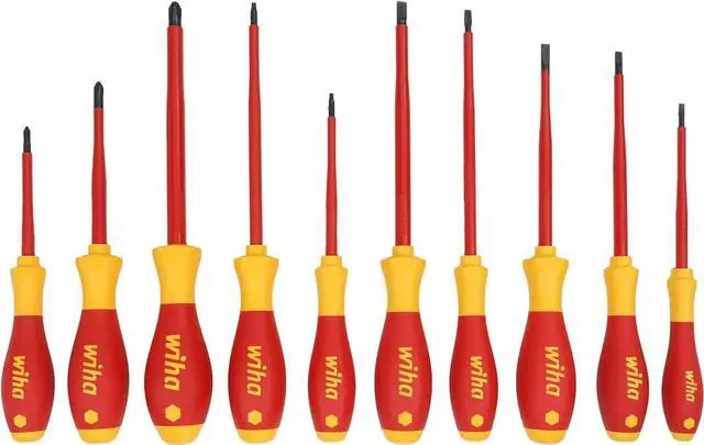 Alt view image 4 of 6 - Wiha 32080 10 Piece Insulated SoftFinish Cushion Grip Screwdriver Tray Set