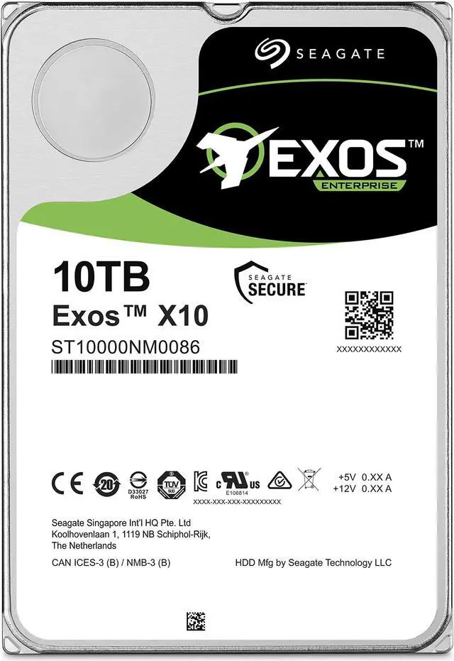 Alt view image 14 of 16 - Seagate Exos X10 10TB 512e SATA 6Gb/s 7200 RPM 3.5-Inch Enterprise HDD (ST10000NM0086)