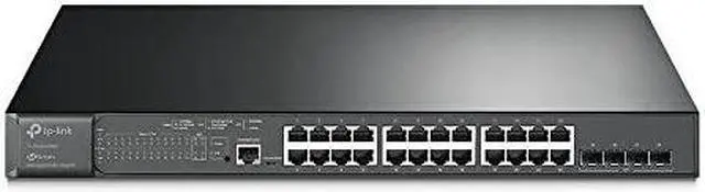 Alt view image 20 of 20 - TP-Link JetStream 28-Port Gigabit L2 Managed Switch with 24-Port PoE+ - 24 Ports - Manageable - 2 Layer Supported - Modular - 4 SFP Slots - 463.80 W Power Consumption - 384 W PoE Budget - Optical Fibe