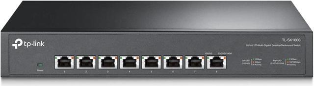 Alt view image 9 of 12 - TP-Link TL-SX1008 | 8 Port 10G/Multi-Gig Unmanaged Ethernet Switch | Desktop/Rackmount | Plug & Play | Sturdy Metal Casing | Limited Lifetime Protection | Speed Auto-Negotiation