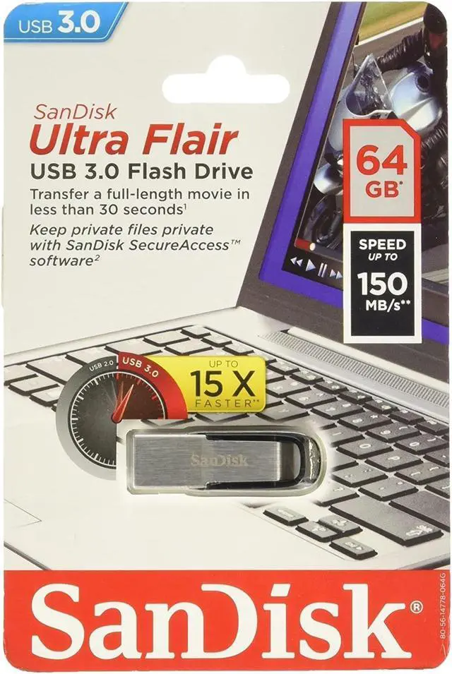 Alt view image 8 of 15 - 64GB ULTRA FLAIR USB 3.0 FLASH