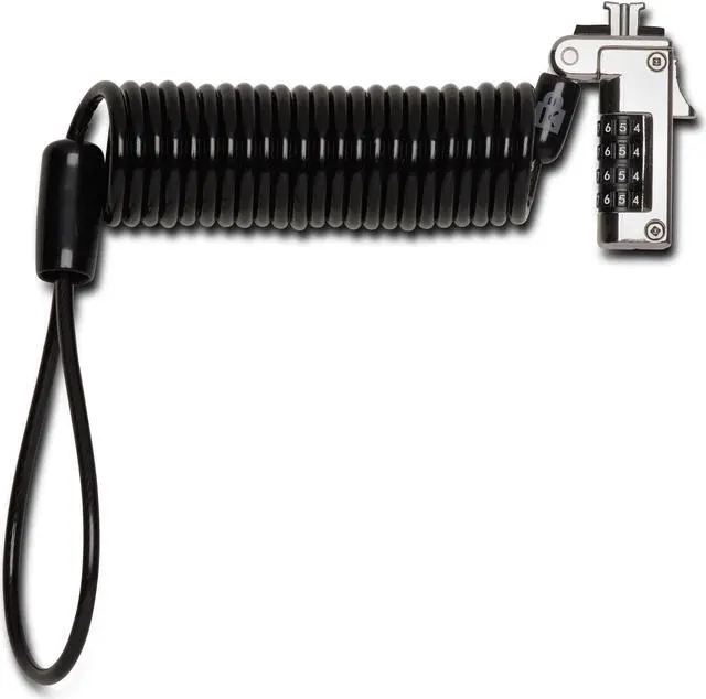 Alt view image 6 of 7 - Kensington Cable Lock - Resettable - 4-digit - Plastic, Carbon Steel - 5.91 ft - For Notebook