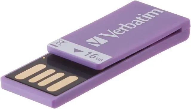 Alt view image 10 of 11 - Verbatim Clip-it USB Drive 16GB White - 16 GB - USB 2.0 - White - 1/Pack