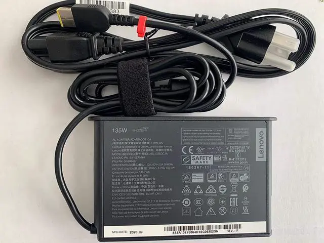 Alt view image 2 of 5 - lenovo p/n: 4x20q88539 slim 135w ac adapter for lenovo g510,g5005,y50-70,y50p-70,y520-15,y700-14,y700-17,y70-70 - retail box
