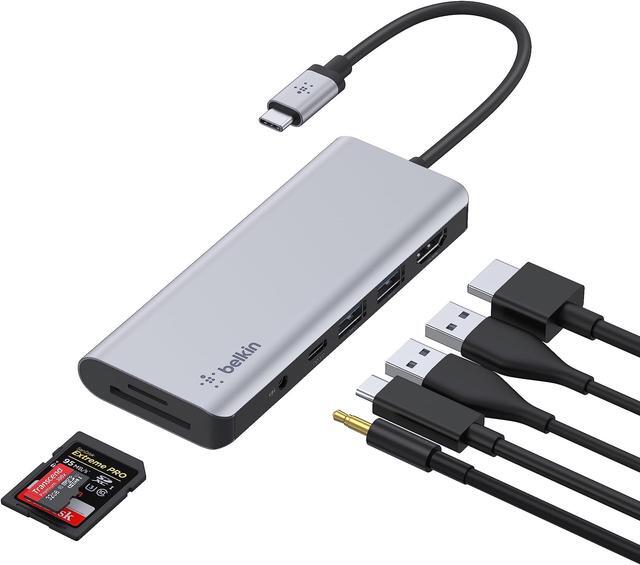 Alt view image 7 of 20 - Belkin CONNECT USB-C 7-in-1 Multiport Hub Adapter PVC003btSGY