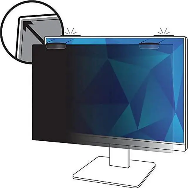 Alt view image 17 of 20 - 3M Privacy Screen Filter Black - For 27" Widescreen LCD Monitor - 16:9 - Scratch Resistant, Fingerprint Resistant - Anti-glare
