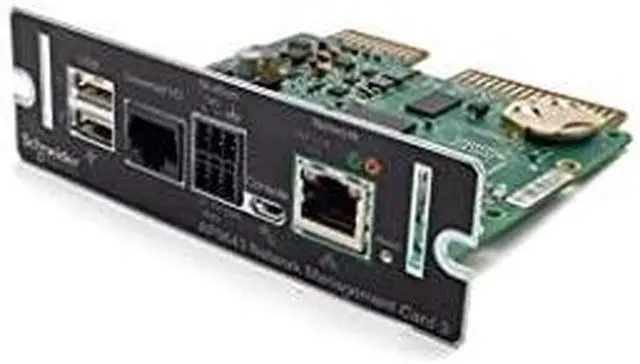 Alt view image 12 of 14 - Schneider Electric Network Management Card 3 with Environmental Monitoring and Modbus - Remote management adapter - Smar