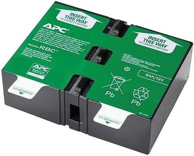 Main image of APC UPS Battery Replacement, APCRBC124, for APC UPS Models BX1500M, BR1500G, BR1300G, SMC1000-2U, SMC1000-2UC, BR1500GI, BX1500G, SMC1000-2U, SMC1000-2UC, and Select Others Black