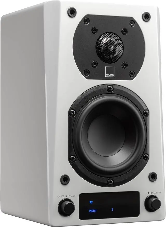 Alt view image 6 of 8 - SVS Prime Wireless Pro Powered Speaker System with Chromecast and Airplay 2 - Pair (White Gloss)