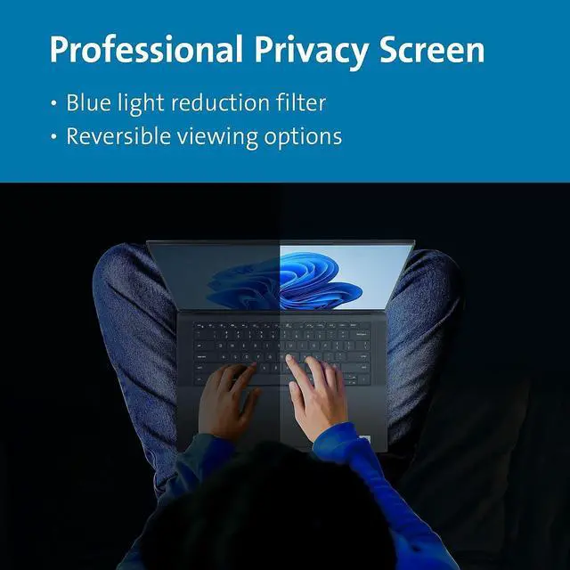 Alt view image 5 of 7 - Kensington MagPro Magnetic Laptop Privacy Screen 16 inch, Removable 16:10 Laptop Privacy Filter Shield, Anti-Glare, Blue Ray Reduction, Compatible with HP/Dell/Acer/Asus/Lenovo (K55256WW)