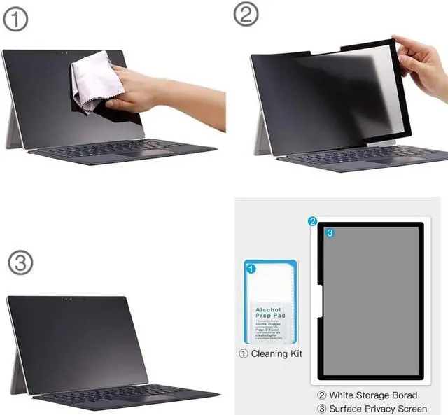 Alt view image 6 of 6 - FILMEXT for Microsoft Surface GO 2th Generations Fully Removable Privacy Screen Protector Filter, Anti-Spy Filter, Anti-Glare Feature Makes (for Surface GO 2th Generations Privacy Screen Protector)
