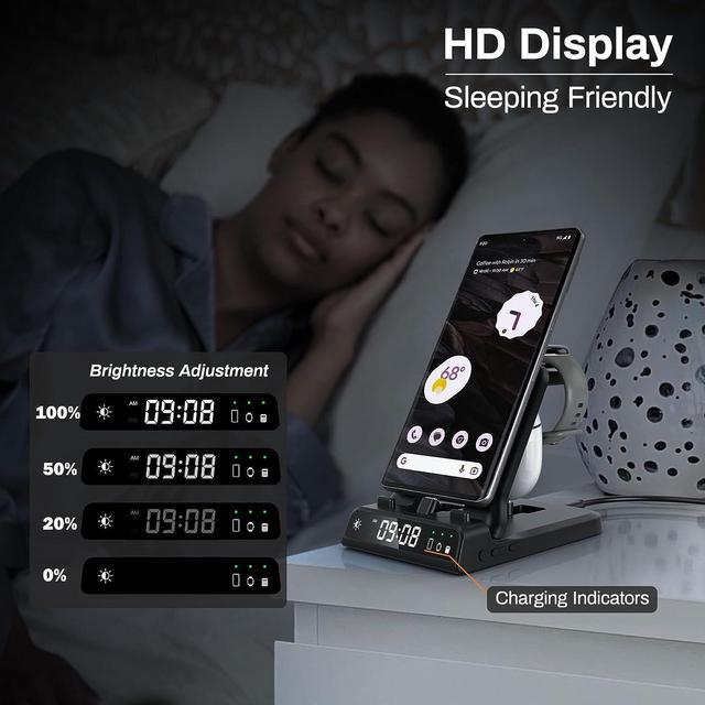 Alt view image 4 of 7 - 3 in 1 Charging Station for Google Pixel Watch 1 Only, 25W Fast Type-C Wired Charger Stand for Google Pixel 8 Pro/8/Fold/7A/7/7 Pro/6/6 Pro/6A/5/5A/4A, Pixel Buds Pro/Buds A-Series