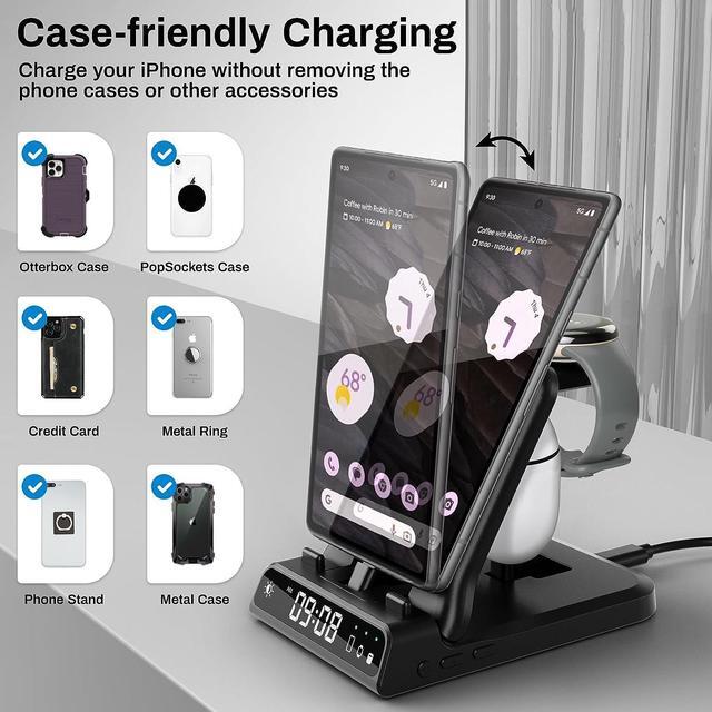 Alt view image 5 of 7 - 3 in 1 Charging Station for Google Pixel Watch 1 Only, 25W Fast Type-C Wired Charger Stand for Google Pixel 8 Pro/8/Fold/7A/7/7 Pro/6/6 Pro/6A/5/5A/4A, Pixel Buds Pro/Buds A-Series