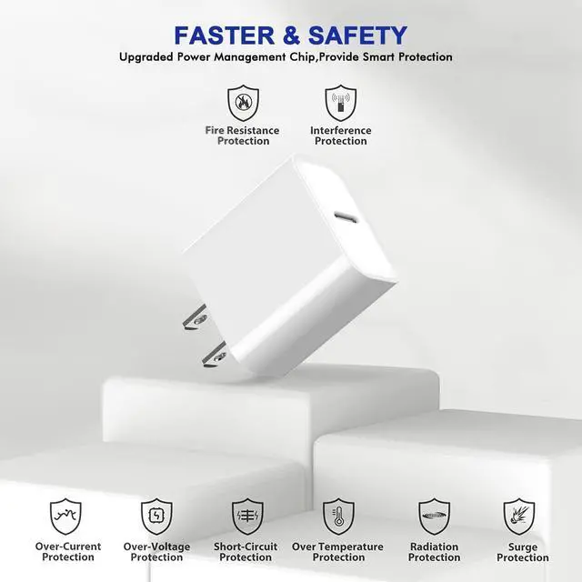 Alt view image 3 of 7 - 3Pack iPhone 16/15 Charge Block USB C Charger i Phone Charger Adapter Quick Fast Charger Adapter Plug 20W Power Delivery Type C Fast Charging Block for iPhone 16/15/14/13/12 iPad Pro/Air/Mini/AirPods