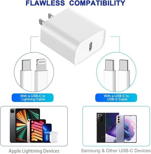 Alt view image 4 of 7 - 3Pack iPhone 16/15 Charge Block USB C Charger i Phone Charger Adapter Quick Fast Charger Adapter Plug 20W Power Delivery Type C Fast Charging Block for iPhone 16/15/14/13/12 iPad Pro/Air/Mini/AirPods