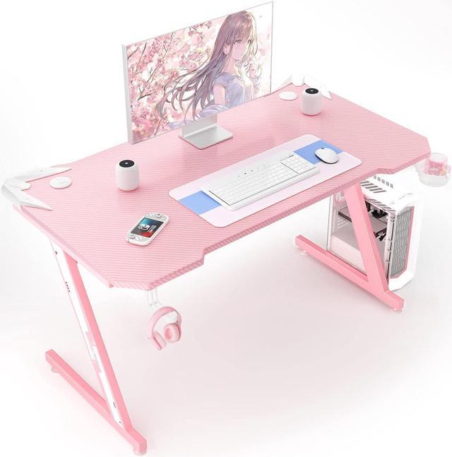 Pink Carbon Gaming Desk